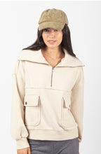 Load image into Gallery viewer, Nyla- Cozy Oversized Half Zip Sweatshirt
