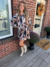 Load image into Gallery viewer, Juliette- Printed Long Sleeve Dress
