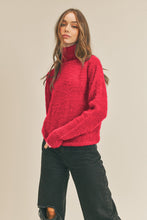 Load image into Gallery viewer, Carissa- Fuzzy Neck Turtle Neck Sweater
