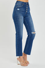 Load image into Gallery viewer, Graham- High Rise Button Down Ankle Straight Jeans
