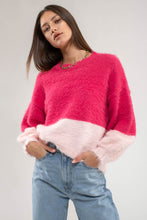 Load image into Gallery viewer, Alice- Horizontal Split Fuzzy Sweater
