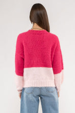 Load image into Gallery viewer, Alice- Horizontal Split Fuzzy Sweater
