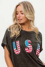 Load image into Gallery viewer, USA Letter Vintage Washed Top
