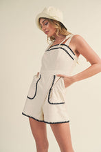 Load image into Gallery viewer, Peyton- Romper with Scallop Stitch Trim
