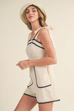 Load image into Gallery viewer, Peyton- Romper with Scallop Stitch Trim
