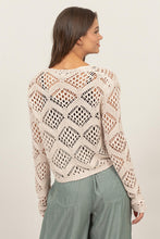 Load image into Gallery viewer, Giselle- Crochet Knit Tie Front Cardigan
