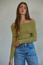 Load image into Gallery viewer, Kari- Ribbed Fold Over Sweater
