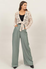 Load image into Gallery viewer, Giselle- Crochet Knit Tie Front Cardigan
