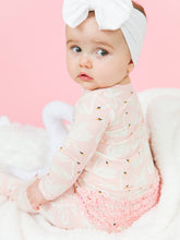 Load image into Gallery viewer, Baby Girls Swan Lake Dream Bamboo Viscose Footed Ruffle One Piece Pajama
