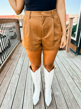 Load image into Gallery viewer, Frances- High Waist Suede Shorts
