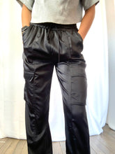 Load image into Gallery viewer, Matilda- Satin Cargo Jogger Pants
