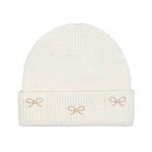 Load image into Gallery viewer, Pearl Bow Embellished Cuff C.C Beanie (Multiple colors)
