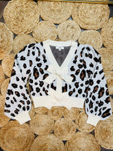 Load image into Gallery viewer, Greta- Leopard Bow Sweater
