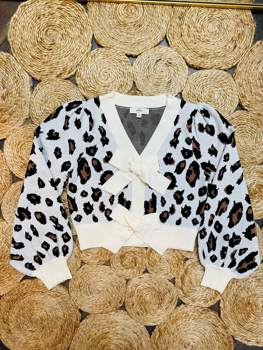 Greta- Leopard Bow Sweater