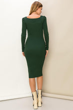 Load image into Gallery viewer, Miranda- Sweetheart Neck Knit Midi Dress
