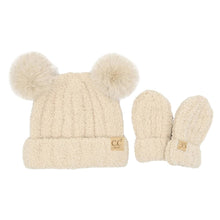 Load image into Gallery viewer, BABY Cozy Yarn C.C Hat/Mitten Set (multiple colors)
