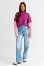 Load image into Gallery viewer, Macie-Color Block Ribbed Sweater
