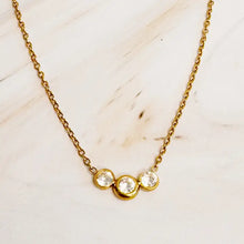 Load image into Gallery viewer, Minimalist Three Stones Necklace
