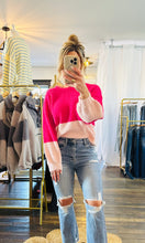 Load image into Gallery viewer, Alice- Horizontal Split Fuzzy Sweater
