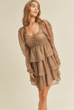 Load image into Gallery viewer, Madeline- Shirred Ruffle Tier Layer Mini Dress
