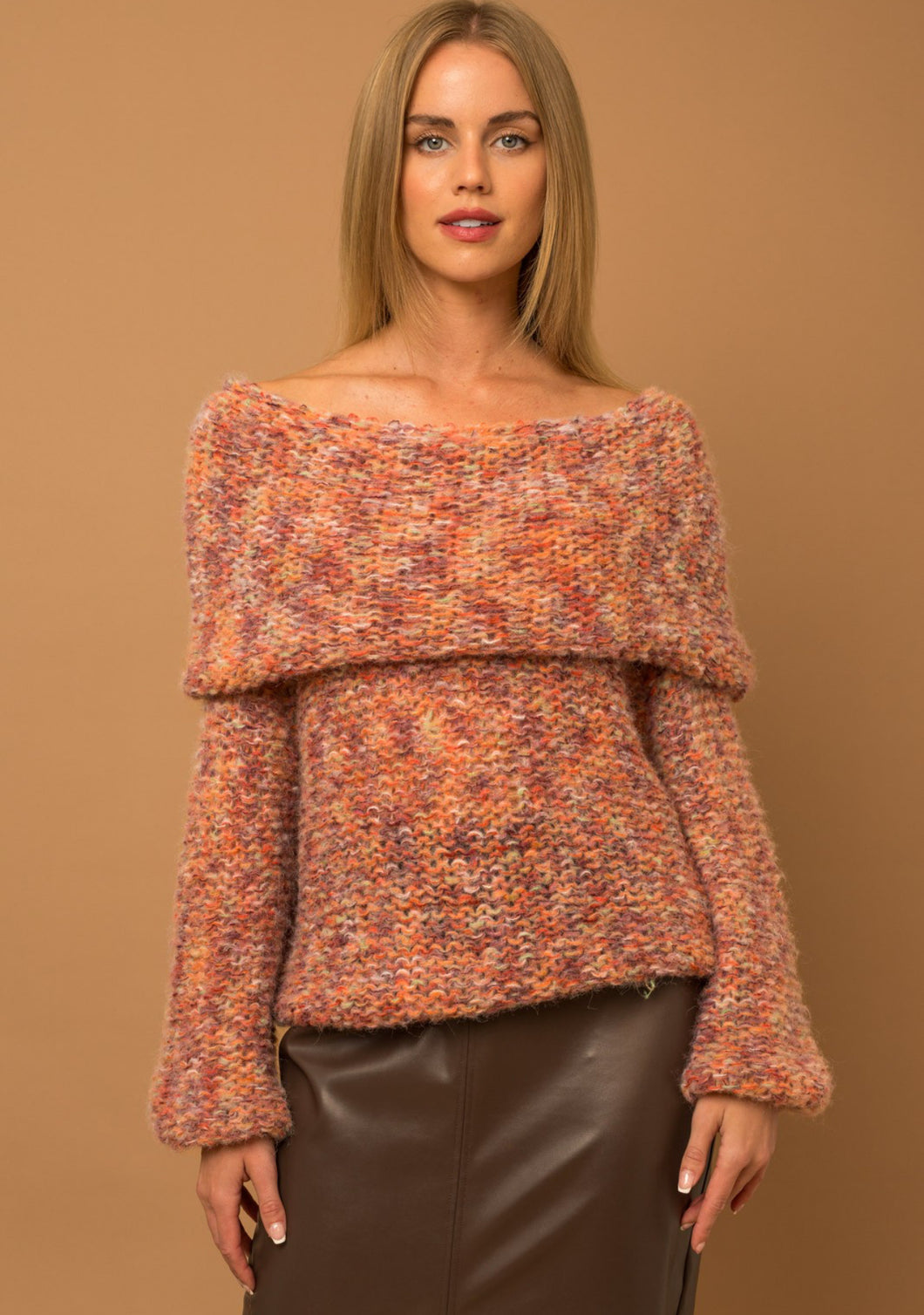 Zuri- Slouchy Off Shoulder Sweater