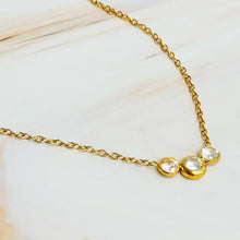 Load image into Gallery viewer, Minimalist Three Stones Necklace
