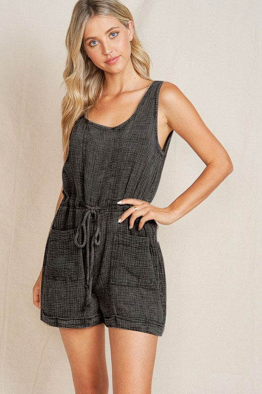 Haley- Cotton Texture Romper