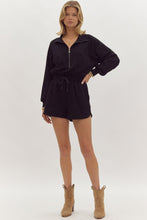 Load image into Gallery viewer, Ingrid- Long Sleeve Zip Collared Romper
