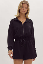 Load image into Gallery viewer, Ingrid- Long Sleeve Zip Collared Romper
