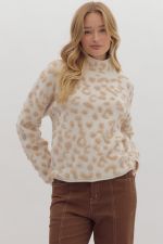 Andie- Leopard Mock Neck Sweater