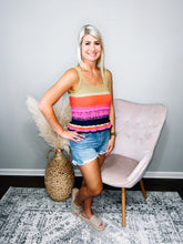 Load image into Gallery viewer, Vale- Colorful Crochet Knit Tank
