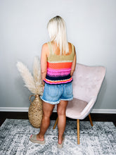 Load image into Gallery viewer, Vale- Colorful Crochet Knit Tank
