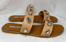 Load image into Gallery viewer, Lila-Beige Jeweled Sandals
