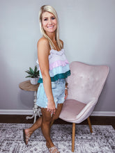 Load image into Gallery viewer, Tatum- Multi Colored Tiered Flowy Tank
